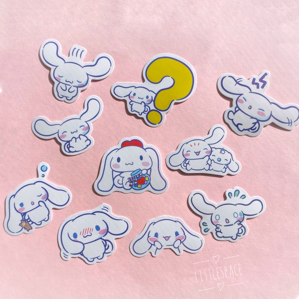 🤍 Cinnamoroll Sticker Pack1 - 10 Kawaii Sanrio Individual Large Stickers